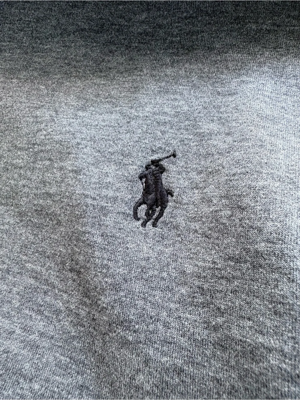 Polo Ralph Lauren Men’s Size 3XL 1/4 Zip Pullover Sweater In Gray Black Logo